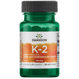 K2 vitamin (Menakinon-7) 100 mcg / 30 db lágyzselatin kapszula Swanson 